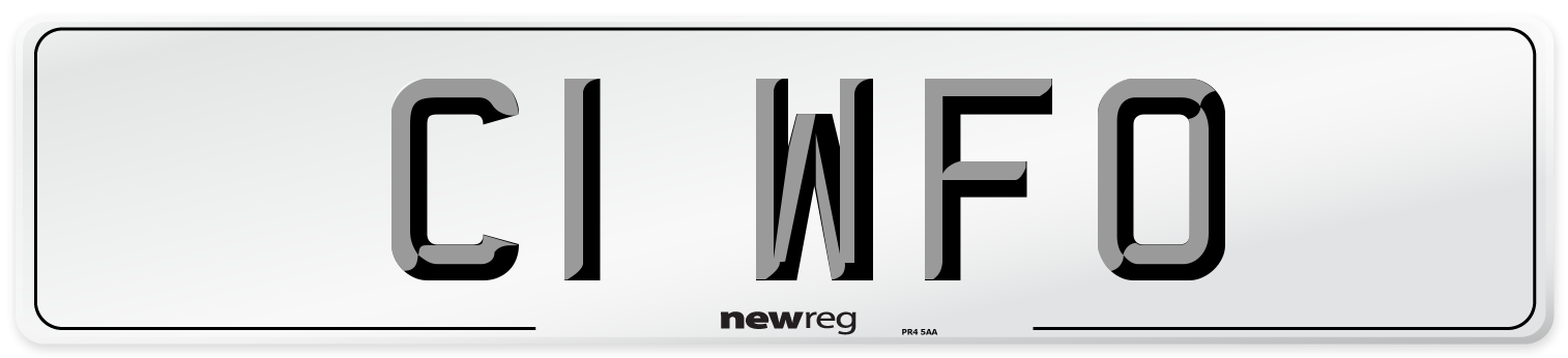 C1 WFO Number Plate from New Reg